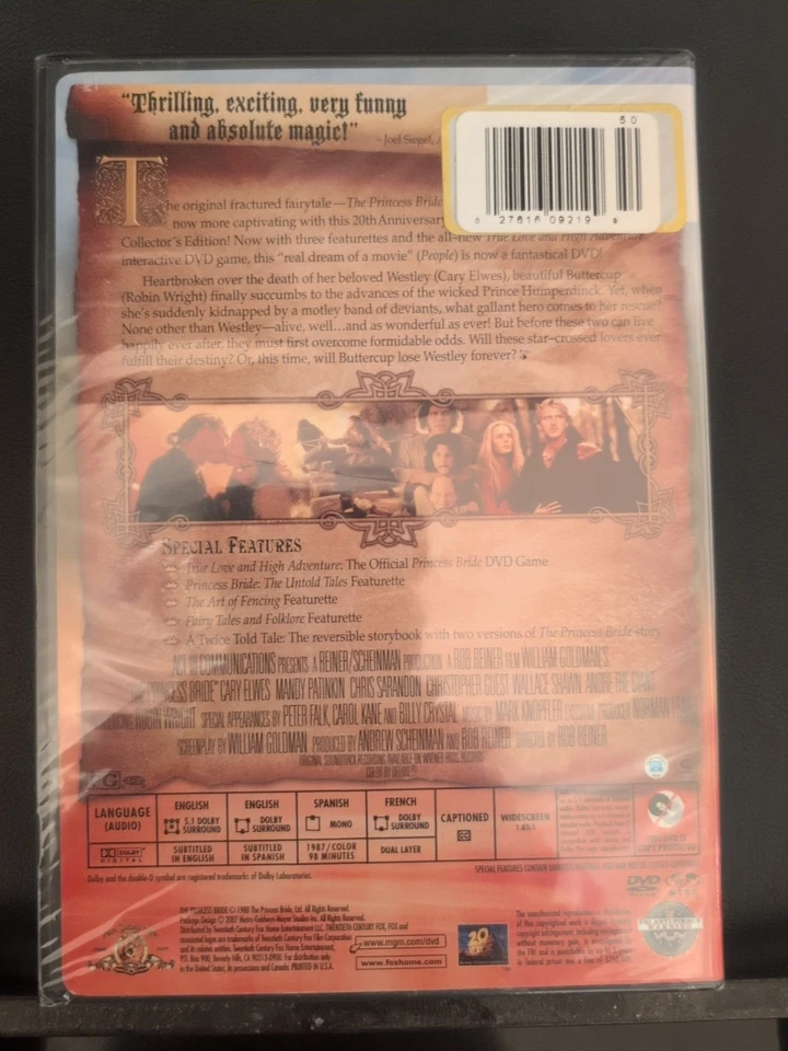 The Princess Bride DVD 20th Anniversary Collector's Edition NEW SEALED - Image 2 of 2