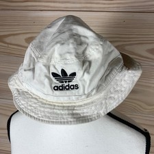Adidas Bucket Hat Unisex OS White Cotton Trefoil Logo Originals Streetwear Hat
