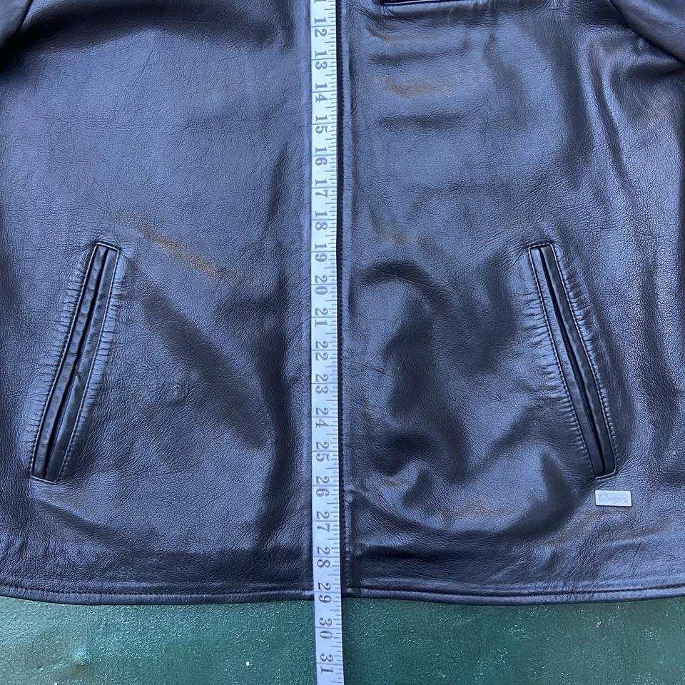 Vintage Chevignon Leather Biker Jacket Men’s XL Bomber James Dean Indie Sleaze - Image 3 of 4