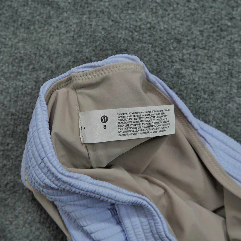 Lululemon Swim Bottom Bikini Womens 8 Blue Purple High Waist - Image 3 of 4