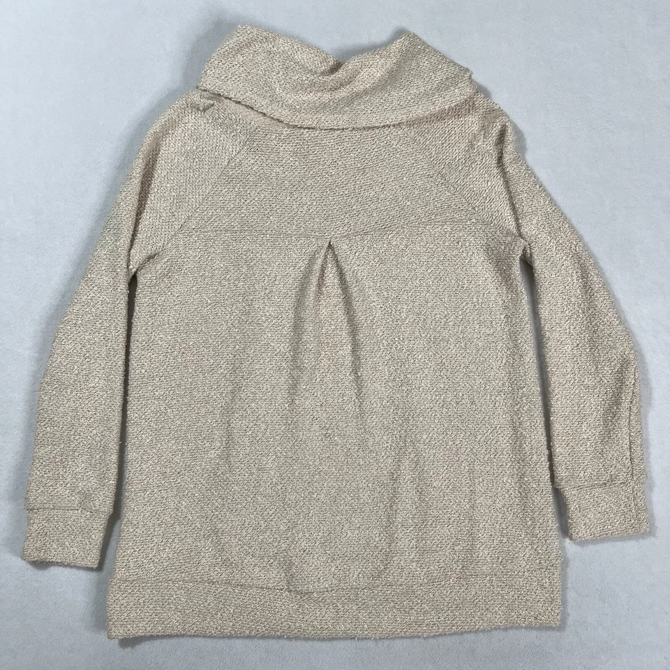 Altar’d State Rib Knit Cowl Neck Sweater Women’s Large Gray Long Sleeves Pockets - Image 2 of 4