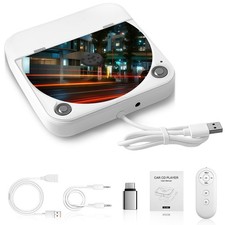 External Portable CD Player for Car, Plug and Play Car CD Player with USB Por...