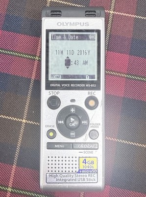 Olympus WS-852 4GB Digital Voice Recorder voll funktionsfähig & getestet