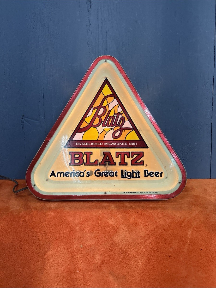 N-Vintage Plastic Lighted Sign 1980 Blatz Light Beer. Works | eBay