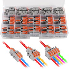 AITRIP 26PCS Lever Wire Connectors, 1 in 2 Out 1 in 3 Out 1 in 5 Out Quick ...