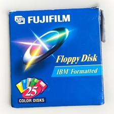 Fujifilm 25 Floppy Disks 3-1/2" Color Disks 2HD Formatted IBM PS/2  Compatibles