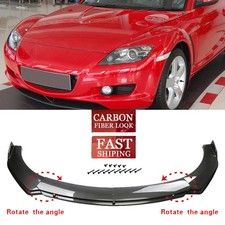 For Mazda Rx-8 2004-2011 Front Bumper Lip Spoiler Splitter Body Kit Carbon Style