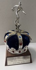Vintage 11&rdquo; Large Bowling Trophy On Crown  MCM Statement piece.
