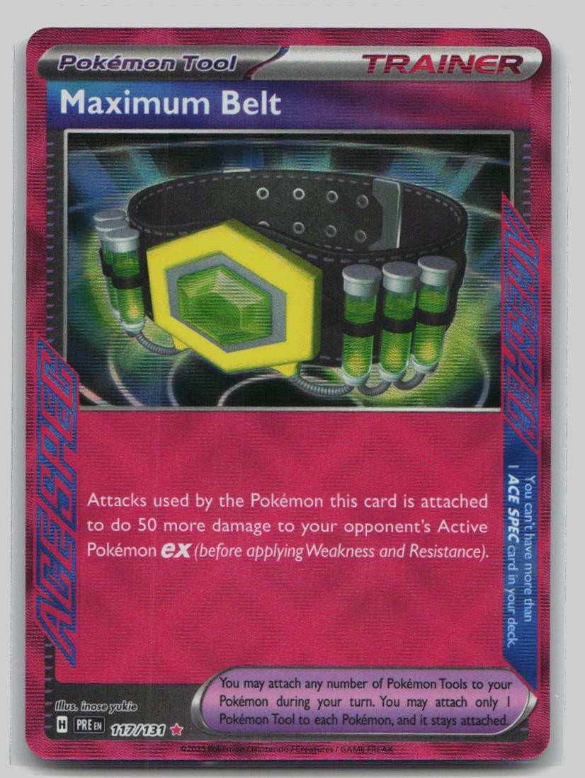 Pokemon TCG Maximum Belt SV: Prismatic Evolutions 117/131 Holo NM
