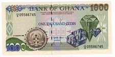 GHANA P-29b 1000 1,000 Cedis 1995 UNC