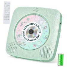 CD Player Portable Bluetooth Rechargeable: CD Players for Home 1800mAh Green