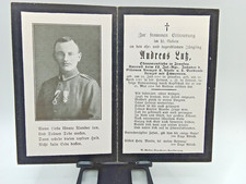 Sterbebild Andreas Lutz 1917 Verdun Douaumont 12. Bay. Inf.-Regt. EK2