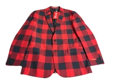 Shinesty Red & Black Lumberjack Buffalo Check suit jacket  NEW