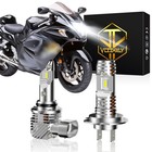 Super Bright H7 & 9005 LED Headlight Kit For Suzuki GSXR 1300 Hayabusa (1999-2007) & GSXR 1000 (2005-2006) - 6000K White, 500% Brighter, Plug & Play Bulbs, 2-Pack