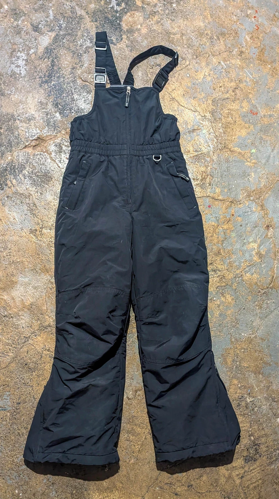 Lands' End Kids Ski Pants Squall Snow Bib Overall Pants Navy Size 12 Waterproof