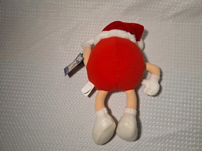Vintage 2001 Christmas Holiday Mars M&M's Red Plush 12