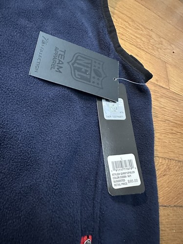 New England Patriots Men's L NFL Team Apparel Zip Front Fleece Vest NWT MSRP $95 - Picture 5 of 7