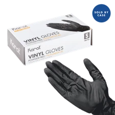 Karat Vinyl Powder-Free Gloves (Black) - Small - 1,000 ct, FP-GV1006BLK