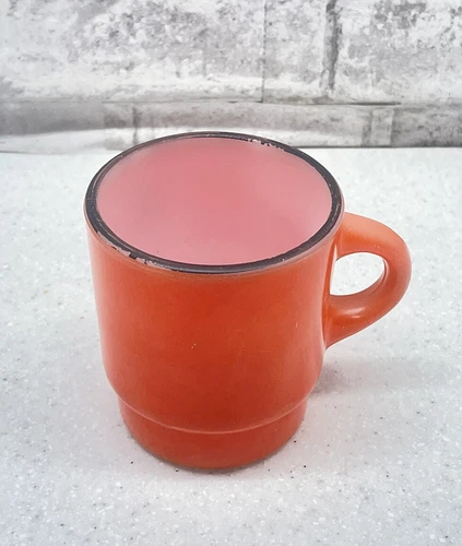 Vintage Anchor Hocking Fire King Mug Orange