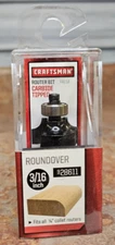 Craftsman Router Bit 3/16" Roundover - 1/4  Shank 28611 - New and FREE ship