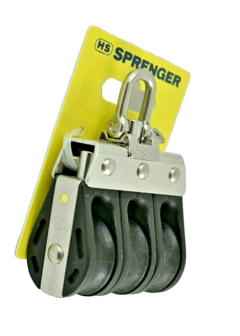 Sprenger S-Block Sliding Bearing 8mm 3 Sheaves, Swivel  35652 400 00
