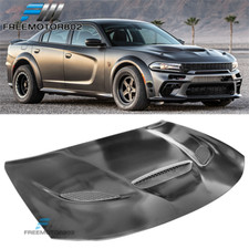 Srt Hellcat Style Hood Scoop Fits 15-23 Dodge Charger Air Vent Black Aluminum