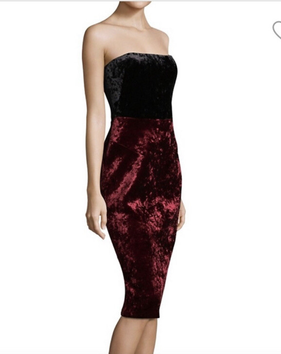 black halo red velvet dress Red Velvet Ruby Dress by Black Halo