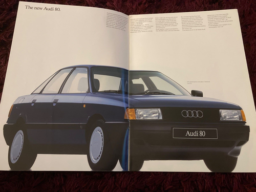 Audi 80 Set Brochure 1987, Forma B3, Gennaio 1987 Edizione Regno Unito + Listino Prezzi - Foto 2 di 2