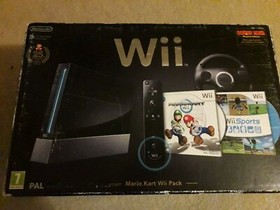 Nintendo Wii Black 25th Anniversary Mario Kart Pack with Donkey Kong NES - Boxed