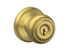 SCHLAGE Georgian Knob Keyed Entry Lock, F51A GEO