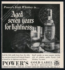1958 John Powers Irish Whiskey bottle & highb...