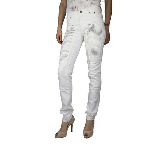 Jeckerson Jeans in Cotone Cinque Tasche Donna Bianco | -61 % OCCASIONE | |  eBay