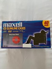New Maxell CD Slimline Cases Sealed 40 pack 