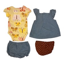 Carter's Baby Girl's 4-Piece Mix  Match Tops and Diaper Cover Sets