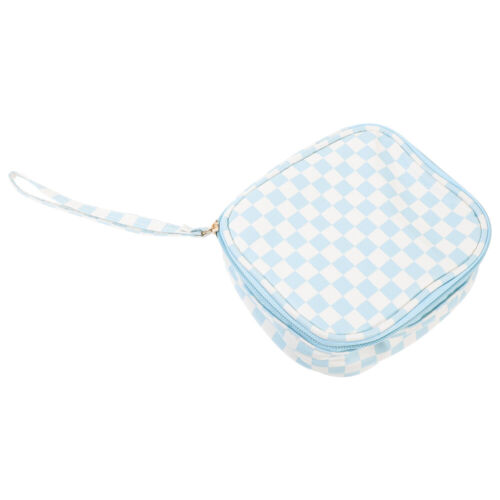 Checkerboard Storage Bag Washable Period Sanitary Pad Travel Girl - Picture 7 of 12