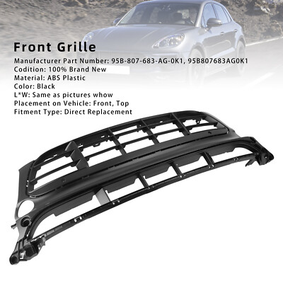 Front Bumper Grill Grille 95B807683-AG-0K1 Fit Porsche Macan GTS
