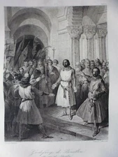 Folio engraving 19°: Gavard: Godfrey of Bouillon elected King of Jerusalem (1099)