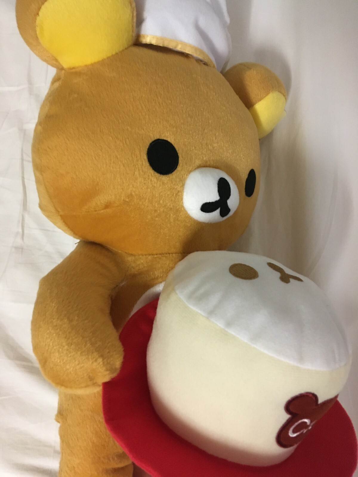 Rilakkuma Cafe Coffee Waiter Chef Brown Plush Plushy 50cm eBay