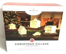 2021 CHRISTMAS VILLAGE Hallmark Channel Table Top Display MAGIC LIGHT/SOUND NEW