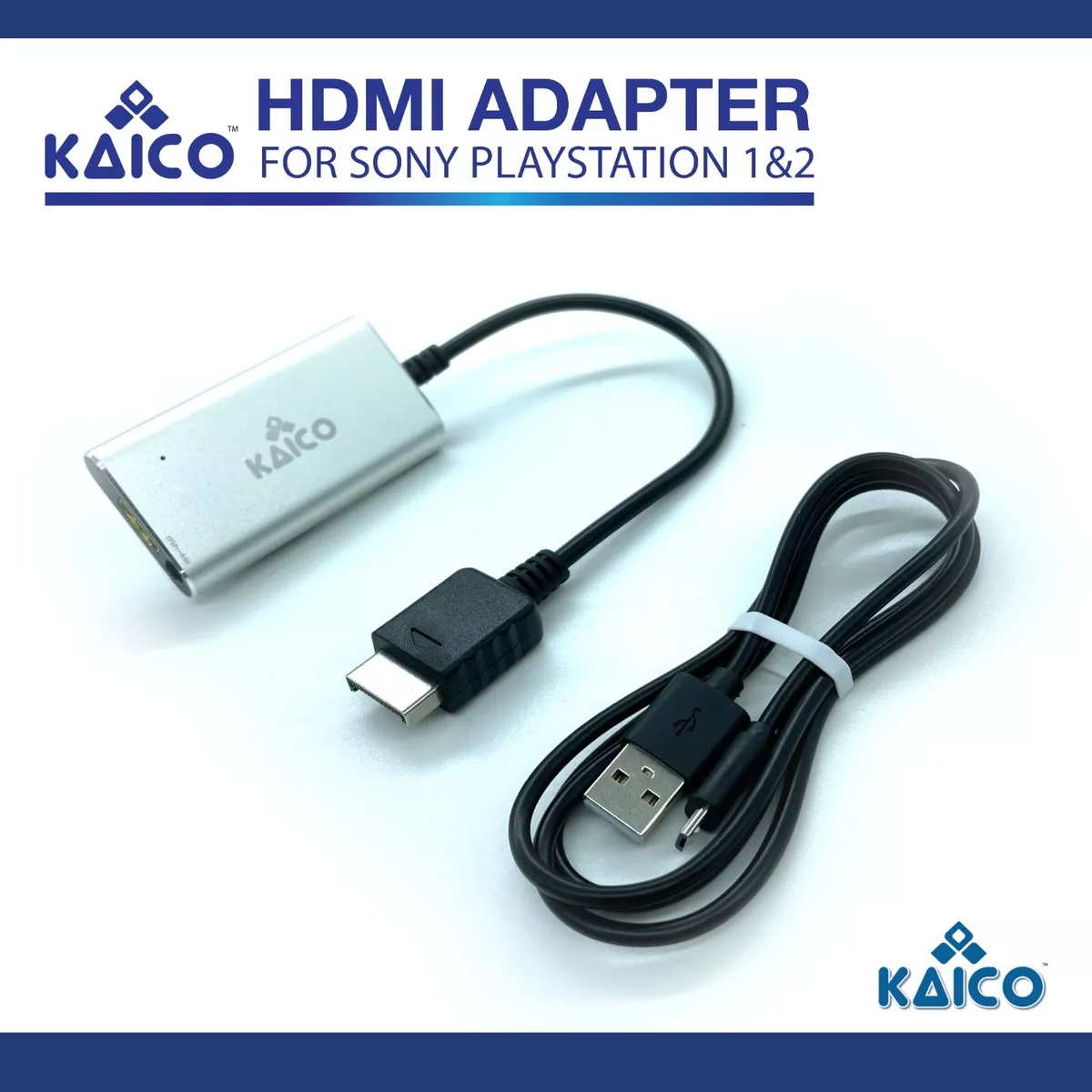 Kaico PS1 & PS2 HDMI - Convertisseur adaptateur PlayStation vers HDMI - RVB  et c