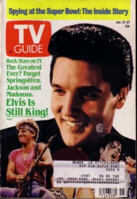 MAG: TVGUIDE 1/21/89-ELVIS-BRUCE SPRINGSTING-MICHAEL JACKSON EX