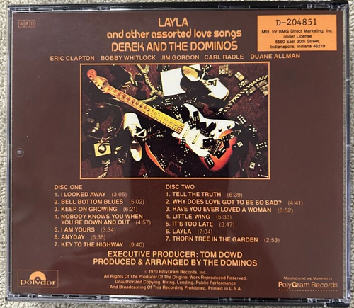 Derek And The Dominos "Layla And Other Assorted Love Songs" 2 CD Set 823-277-2 - Picture 4 of 4