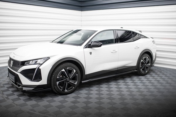 Seitenschweller Ansatz FüR Peugeot 408 Mk1 Schwarz Hochglanz Schweller-image