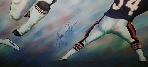 Walter Payton signed HOF Andrew Goralski framed Litho #646/1993 w/Steiner COA - Picture 3 of 9