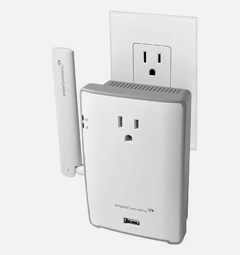 New Amped Wireless High Power Range Extender with AC Pass-Thru and USB Port - Image 2 of 4
