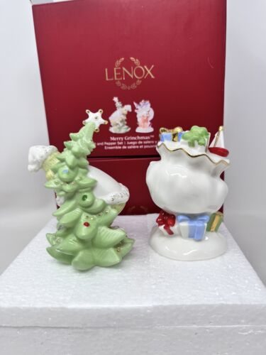 Lenox MERRY GRINCHMAS Salt & Pepper Set New In Box - Picture 3 of 10