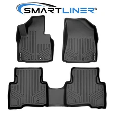 SMARTLINER Custom Fit Floor Mats 2 Row Liner Set OEM TPE 2014-2015 Kia Sorento