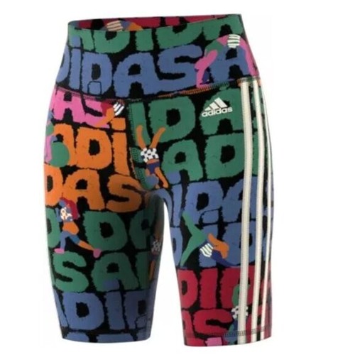Neu mit Etikett Adidas X Farm Rio Damen-Radshorts Allover-Druck ─ mehrfarbig Small