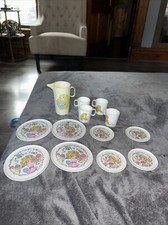 Barbie Playset Pretend Cups Dishes Lot Set Pink Chilton 1983 Child 13 Piece