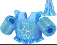 Kids Swim Vest with Cape &Adjustable Shoulder Straps, for Pool Learn to Swim Sea